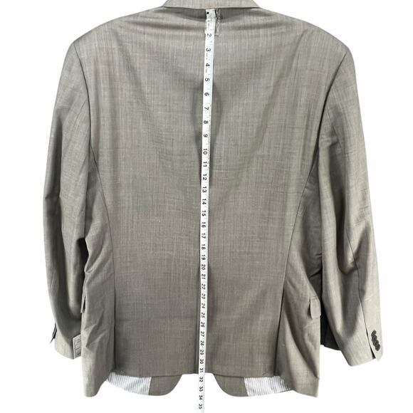 Calvin Klein Blazer Mens 42 Long Tan 100% Wool Suit Jacket Sport Coat New - Picture 7 of 15